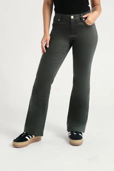1822 Denim Petit Luxe Slim Boot Cut Jean In Forest Green