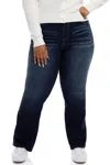 1822 Denim Plus 32" High Rise Slim Boot In Lennox In Blue