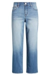 1822 DENIM 1822 DENIM RAW HEM CROP STRAIGHT LEG JEANS