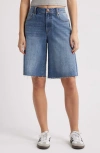 1822 Denim Raw Hem Denim Bermuda Shorts In August