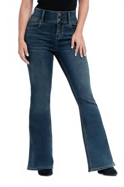 1822 Denim Shapewear Fit & Lift Flare Jean In Lennox In Blue