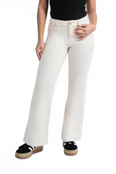 1822 Denim Slim Wide Leg Jean - Petite In White Smoke In Multi