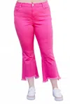 1822 Denim Tickled Wide Leg Jeans In Pink In Pink