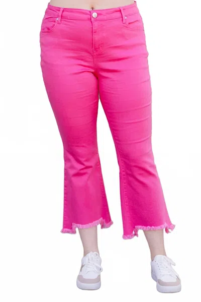 1822 Denim Tickled Wide Leg Jeans In Pink