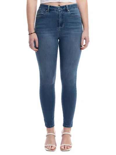 1822 Denim Women's High Rise Ankle Skinny Jeans In Blue