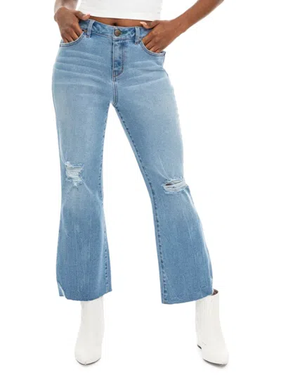 1822 Denim Women's High Rise Cropped Mini Bootcut Jeans In Light Wash