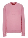 Saint Laurent Logo Sweatshirt In Pink
