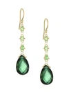 AMALI 18K Yellow Gold, Quartz & Tsavorite Drop Earrings