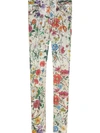 GUCCI SUPER SKINNY PANT WITH FLORA PRINT