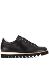 HOGL HOGL LACE-UP WEDGE SHOES - 黑色