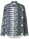 MARTINE ROSE CONTRAST PRINT SHIRT