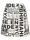 NICOLE MILLER WORDS AND LETTERS MINI SKIRT