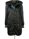 MCQ BY ALEXANDER MCQUEEN CONTRAST SLEEVE PARKA COAT