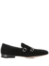 A. TESTONI' A. TESTONI BUCKLED SLIP-ON SHOES - 黑色