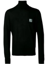 PRADA PRADA LOGO POLO NECK - 黑色