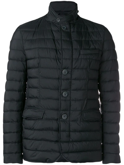Herno Buttoned Puffer Jacket In Blue