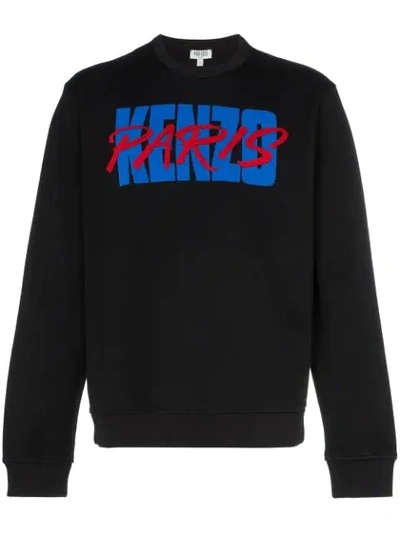 Kenzo Akira Logo Print Sweatshirt In Black