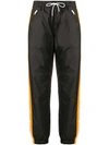 KENZO KENZO BLACK AND ORANGE TRACK TROUSERS - 黑色