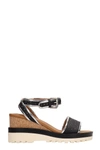 SEE BY CHLOÉ BLACK LEATHER SANDALS,10854492