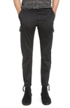 John Varvatos Tonal Dotted Stripe Slim Fit Suit Pants In Black