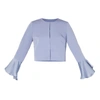 PAISIE Cropped Jacket With Flared Sleeves In Blue