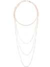 ISABEL MARANT ROSE GOLD TONE FOUR LOOP CHAIN NECKLACE