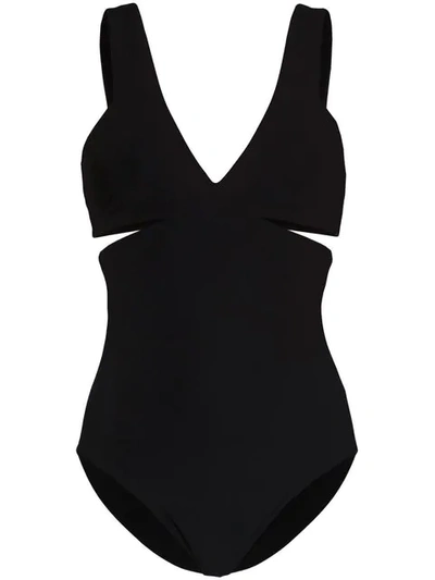 Araks Ursa V-neck Cutout Swimsuit In Black