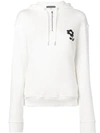 ALEXA CHUNG ALEXA CHUNG EMBROIDERED FLOWER HOODIE - 白色