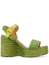 CLERGERIE ARUM BRAIDED WEDGE SANDALS