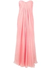 ALEXANDER MCQUEEN CHIFFON BUSTIER GOWN