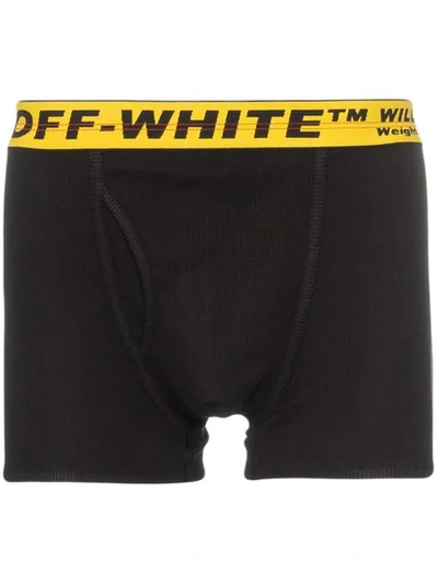 Off-white Tripack Industrial Belt Cotton Boxer Shorts In Black