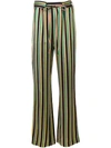 PINKO STRIPED FLARE TROUSERS