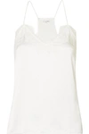 CAMI NYC THE RACER LACE-TRIMMED SILK-CHARMEUSE CAMISOLE