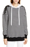 N°21 N DEGREE21 STRIPE EMBELLISHED SHOULDER HOODIE,E012 - 4032 - R191