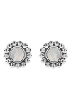 Lagos Sterling Silver Maya Mother-of-pearl Circle Earrings In Mother Of Pearl