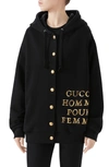 GUCCI SEQUINED COTTON HOODIE,572808XJA5D
