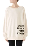 GUCCI PATCHED COTTON JERSEY SWEATSHIRT,572813XJA5B