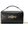 GUCCI LINEA ZUMI SMALL LEATHER SHOULDER BAG,57237505J0X