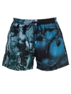 Paul Smith Contrast Print Swim Trunks In Blue