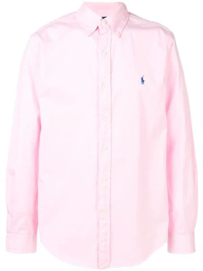Polo Ralph Lauren Logo刺绣衬衫 - 粉色 In Pink