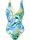 EMILIO PUCCI EMILIO PUCCI PRINTED SWIMSUIT - BLUE