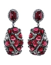 ARUNASHI SPINEL AND DIAMOND EARRINGS