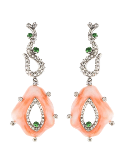 Arunashi Coral Earrings In Titanium