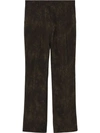 BURBERRY RELAXED FIT ANIMAL PRINT TROUSERS