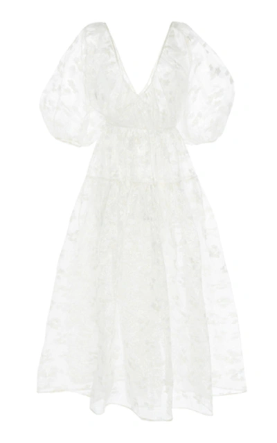 【Cecilie Bahnsen 】REGITZE DRESS REGITZE | DRESS KADO FIL-COUP… WHITE/OLIVE
