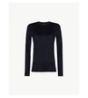 JOSEPH LOGO-EMBROIDERED MERINO WOOL JUMPER