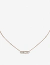 MESSIKA MESSIKA WOMEN'S PINK BABY MOVE PAVÉ 18CT PINK-GOLD AND DIAMOND NECKLACE,10025178