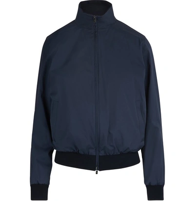 Loro Piana Reversible Shell And Cashmere Bomber Jacket In Navy
