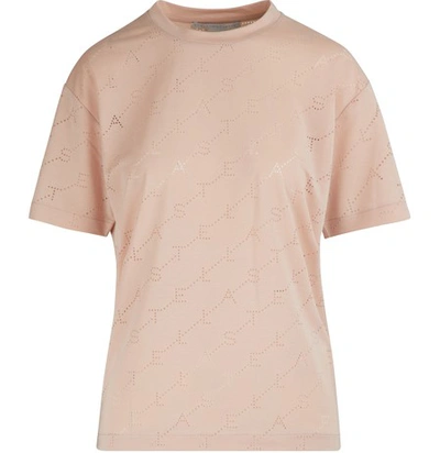 Stella Mccartney Monogram T-shirt In 6901 - Chalk Pink