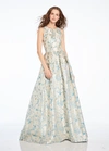 THEIA FLORAL SLEEVELESS EVENING GOWN,TH19SG4043-1
